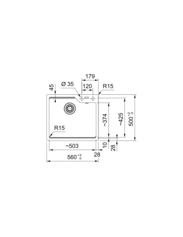 Νεροχύτης Γρανιτένιος Urban UBG 610-56 Stone Grey