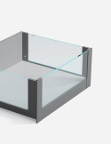 U-Box 183 front piece set iron grey for low front/tall side glass