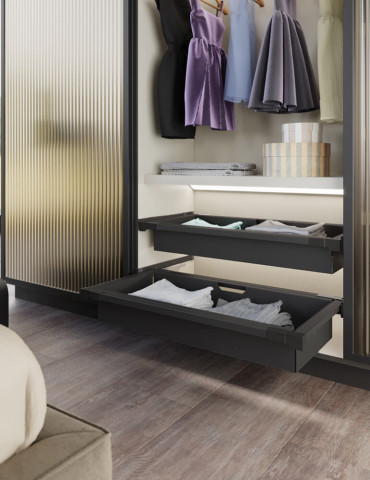 APBL 80 Pull-out laundry basket for wardrobe