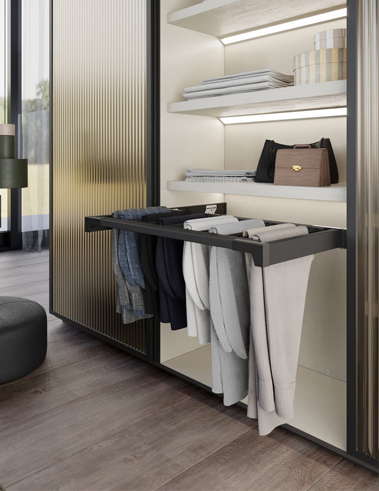 APP Aluminum trousers racks wardrobes 8 pcs