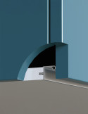 268/060 Ηorizontal gola profile for wall elements black 4m