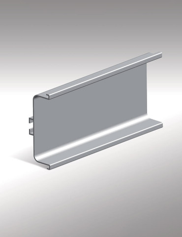 1004/111 Aluminium C gola proﬁle for drawers white 4.10m