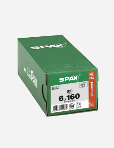 Spax screw partial thread 6*160 (100 pcs)