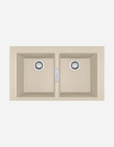 Νεροχύτης Συνθετικός Sirius 2 S2D 620-35-35 Beige (Oatmeal)